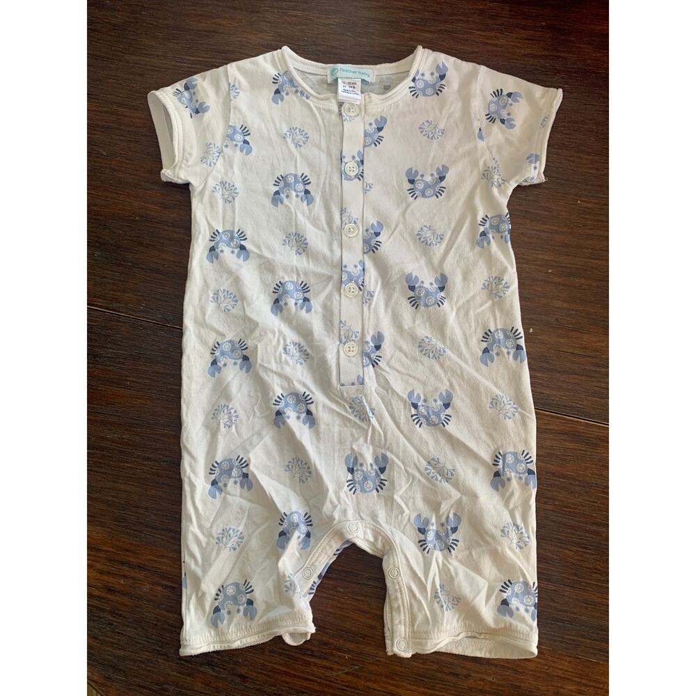 Feather Baby crab romper